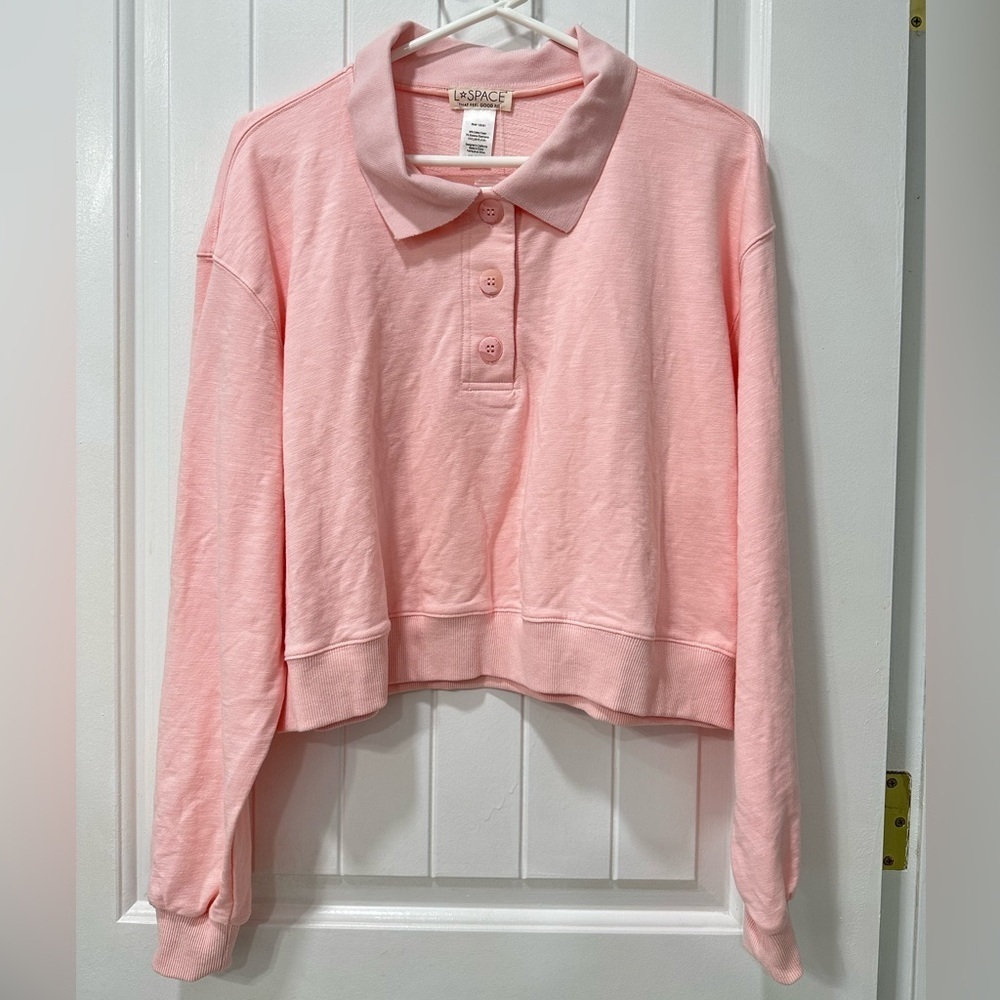 NWT L*Space “Livin’ is Easy” Pullover Sweater in Rose Quartz